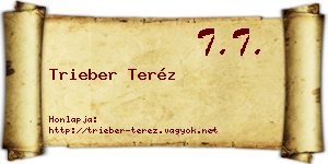 Trieber Teréz névjegykártya