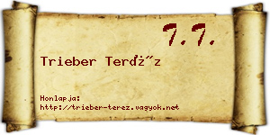 Trieber Teréz névjegykártya